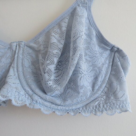 WACOAL Soft Sense Underwire Lace Bra in Kentucky Blue Pastel Feminine - Size 40C - Picture 4 of 14